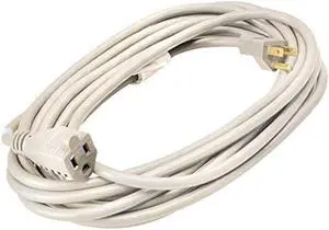 Woods 20 Ft/ 6.1m Outdoor Extension Cord Landscape/Patio Cord 16 Gauge Cord 125 Volts White