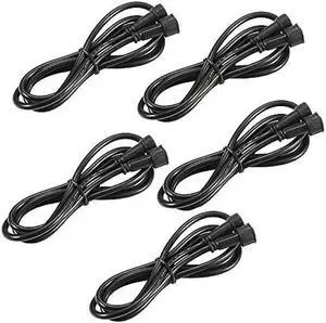 Sumaote 6.56ft 2m 4Pin Extension Cable Wire with Male and Female Connectors at Both Ends for RGB Multi-color LED Deck Light, Pack of 5