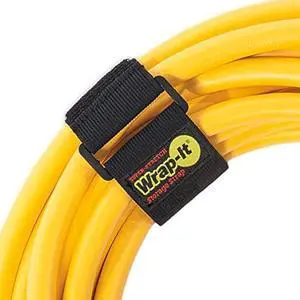 Super-Stretch Wrap-It Storage Straps, 12 (8 Pack) - Elastic Hook and Loop Cinch Straps - Reusable Extension Cord Organizer, Cable Ties, Hose Storage, Accessories Holder for Garage Organization
