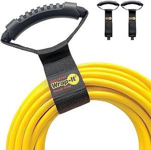 Easy-Carry Wrap-It Storage Straps - 17 (2-Pack)  Heavy-Duty Hook and Loop Cord Carrying Strap, Hanger, and Organizer with Handle for Pool Hoses, Garden Hoses, Cables, and Dad Gift Ideas