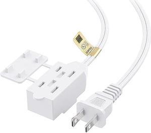 Cable Matters 16 AWG 2 Prong Extra Long Extension Cord 25 ft, UL Listed 3 Outlet Extension Cords with Tamper Guard, 13 Amp, 1625 Watts, White