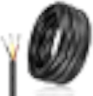 DEKIEVALE 20 Gauge 3 Conductor Electrical Wire, 16.4FT Black Stranded Low Voltage 20/3 Cable PVC Case, 20 AWG Tinned Copper 3 Wire Cable, Flexible Extension Power Cord for LED Lamp Lighting Automotive