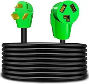 Gerguirry 3 Prong 25 Feet Dryer Extension Cord, 30 Amp NEMA 10-30P to 10-30R Heavy Duty Cord, Use for Dryer Power Extension and Level 2 EV Charging, 125V/250V 7500W 10-AWG Gauge, UL Listed