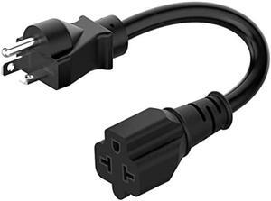 1-Foot 20 AMP Nema 6-20P Extension Cord 12AWG Nema 6-20 Heavy Duty Extension Power Cord 1FT,Nema 6-20P to 5-20R,6-20P to 6-15R/20R 20AMP T-Blade Adapter Cable,20A 250V Plug Adapter Cable