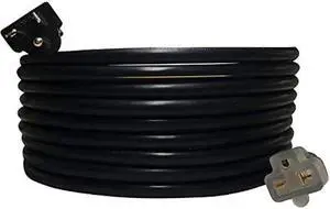 NEMA 6-20 Plug to 6-20 Connector Extension Power Cord - 25FT, 20A/250V, 12/3 SJT, T Blade - Black