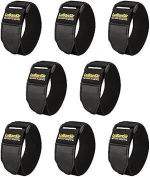 LuBanSir Cinch Straps, 2 x 12 (8 Pack) Elastic Hook and Loop Storage Strap for Extension Cord, Cable, Cord Wrap, Rope and Hose
