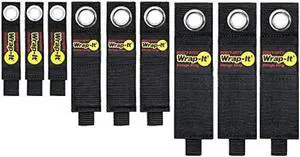 Heavy-Duty Wrap-It Storage Straps - Assorted 9-Pack - Hook and Loop Garage Storage Strap, Extension Cord Holder, Hose, Cable Straps, Rope Organizer, Electrical, Boat, Wall Nylon Hanger, Tool Organizer