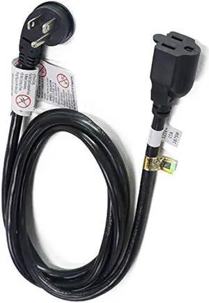 FIRMERST 10ft 1875W Flat Plug Extension Cord 14 AWG Black 15A