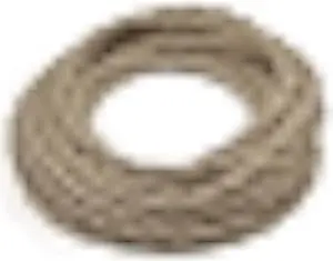 32.8ft Twisted Electric Rope Light Cord,HESSION 18/2 18-Gauge Antique Industrial Electrical Wire, Natural Hemp Rope Covered Wire Vintage Style Lamp Cord Strands Extension Cable Wire DIY Cord