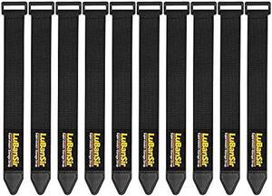 LuBanSir Cinch Straps, 1 x 9 (10 Pack) Elastic Hook and Loop Fastening Cable Strap for Extension Cord, Cable, Cord Wrap and Hose Organization and Storage