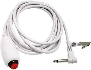 Poyiccot Push Button Cord Cable for Nurse Station, Nurse Call Cord 6.35mm 1/4 Phone Plug Cable with Bed Sheet Clip for Nurse Station Universal Replacement Call Cord, 9.8feet/3m