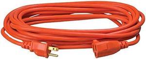 Southwire 2307SW Vinyl Outdoor Extension Cord In Orange With 3-Prong Plug (25 Feet; 16/3 gauge)