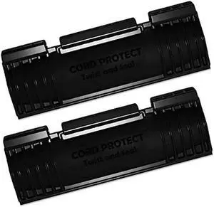 Twist and Seal Cord Protect (2 Pack) - Outdoor Extension Cord Safety Cover Connector and Weatherproof Electrical Protector  Black