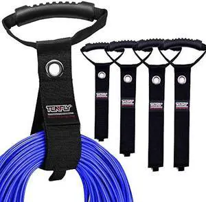 4 Pack (17/22/28) Portable Extension Cord Holder and Organizers, with Carrying Handle and Grommet, for Extension Cords, Cables, Ropes, Garden Water Hoses Carrying organization and storage
