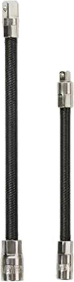 ARES 42071  2-Piece Flexible Socket Extension Set  1/4-Inch and 3/8-Inch Drive Extensions  6-Inch and 8-Inch Extensions with Flexible Shafts  Spring-Loaded Detent Balls to Prevent Slipping
