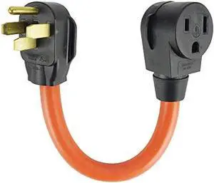 1.5FT NEMA 14-50P to 6-50R Welder Adapter Cord, Heavy Duty 50Amp 250V STW 6AWG*3C Generator or RV Converter, The Cable UL Certification,Orange