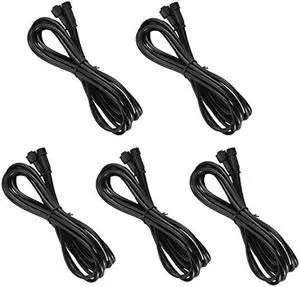 QACA 5PCS 9.84ft 3m Extension Cable Wire Cord with Male and Female 4Pin Connectors at Both Ends for RGB Multi-Color LED Deck Lights