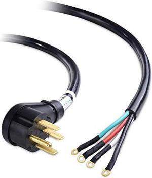 Cable Matters 4 Prong to 4 Wire Range Cord 10 ft, Heavy Duty 6/8 AWG 50 Amp Cord (NEMA 14-50P to 4-Wire)