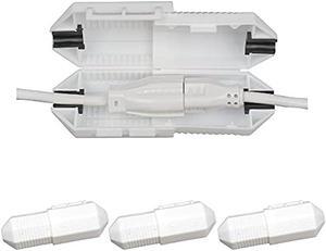 CordSafe Extension Cord Plug Protector Safety Cover, Water-Resistant Indoor Outdoor, Keep Cords Connected, Patio Bistro String Lights Holiday Lights Christmas Lights Power Tools FansWhite 3pk