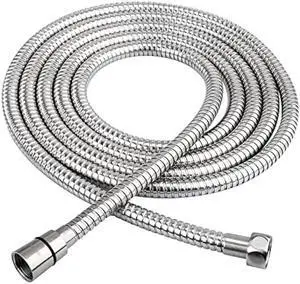HOMEIDEAS 118-Inch(3m) Shower Hose 304 Stainless Steel Extra Long Shower Hose Replacement Handheld Shower Head Hose Extension