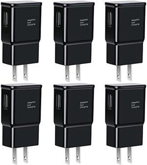 6-Pack Type C Charger Fast Charging Block, Android Phone Rapid USB Wall Charger Compatible with Samsung Galaxy S21/S20/S10/S10e/S10 Plus/S9/S9 Plus/S8/S8 Plus/S7/S6/Note 10/Note 9/Note 8,LG,HTC(Black)
