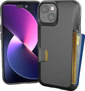 Smartish iPhone 15 Wallet Case - Wallet Slayer Vol. 1 [Slim + Protective] Credit Card Holder - Black Tie Affair