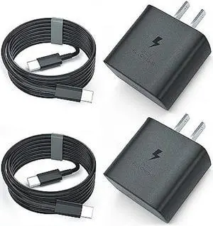 45W Samsung Charger Type C Super Fast Charging 2Pack USB C Android Charger for Samsung Galaxy S23 Ultra/S23/S23+/S22/S22 Ultra/+/S20/S21, i Phone 15 Charger, Galaxy Tab S7/S8, PD3.0PPS, QC 4.0