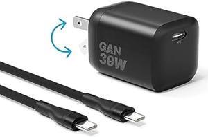 30 Watt USB C Fast Charger Foldable Compact GaN PPS Fast Wall Charger Block - for Google Pixel 7 Pro/7/7a/6 Pro/6a/6/5/5a/4/4a/3a, Compatible with Google & Other USB-C Devices(6.6FT Cable Included)