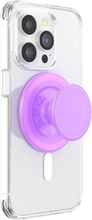 PopSockets Phone Grip Compatible with MagSafe, Adapter Ring for MagSafe Included, Phone Holder, Wireless Charging Compatible - Pink Opalescent Translucent