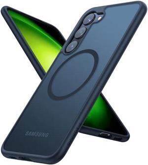 TORRAS Magnetic Guardian Designed for Samsung Galaxy S23 Case 6.1, [Military Grade Drop Tested] [Compatible with MagSafe] Semi-Clear Hard Back & Soft Edge Slim Phone Case, Black