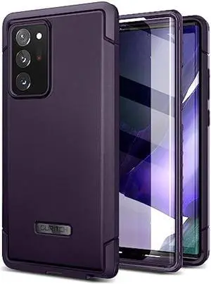 SURITCH for Samsung Galaxy Note 20 Ultra Case (Only) 6.9-inch, [2 Front Frames][Built-in Screen Protector] Full-Body Protective Rugged Heavy Duty Shockproof Phone Cover-(Dark Purple)