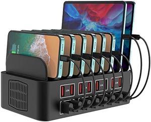 Charging Station for Multiple Devices,Cinlinso 175W/35A 16 Port USB Charging Station,Multi Device Fast Charger Organizer Compatible with iPad,Tablet,Kindle Cell Phone and Other Electronic