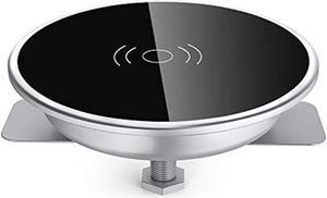 i.VALUX Embed Desk Wireless Charger, 15W Fast Charging Pad Phone Charger, Hidden Desktop Grommet Power Qi Charging Station Compatible with iPhone 14/13/12/11/11 Pro/Xs Max/XR/Galaxy 10/S10+/S9/S9+