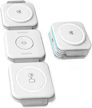 (2 Pack Set) Travel 3 in 1 Charging Station for Multiple Devices Apple Compatible Folding Magnetic Charger for AirPods, Apple Watch and iPhone (Compatible with MagSafe)