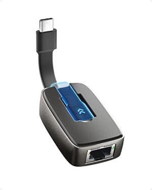 Cable Matters Portable USB C to Ethernet Adapter Gigabit, Foldable Ethernet to USB C, Thunderbolt to Ethernet Adapter - Thunderbolt 4, USB 4 Compatible for iPhone 15 MacBook Pro, iPhone 15, iPad, XPS