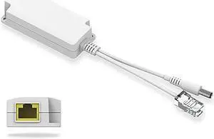 PoE Splitter 5V2.5A 5.5x2.1mm DC Plug, IEEE 802.3af Compliant PoE Power Adapter for Security IP Camera/Voip Phone/AP, PTD-AF-5V