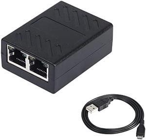 SinLoon RJ45 Splitter Adapter, Ethernet Cable Splitter, RJ45 Network Extension Connector,Two Devices Share The Internet at The Same Time.