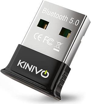 Kinivo USB Bluetooth Adapter for PC BTD500 (BT 5.0, Wireless Dongle Receiver for Windows 11/10/8.1/8, Raspberry Pi, Ubuntu) - Compatible with Laptops, Headsets, Speaker, Mouse, Keyboard, Printers