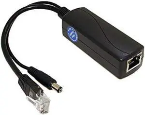 REVODATA Gigabit PoE Splitter 12V 2A Output with IEEE 802.3af/at Standard Compliant 10,100,1000Mbps Power Over Ethernet Splitter Adapter for Security Camera CCTV Surveillance 5.5x2.1mm DC PlugPS5712TG