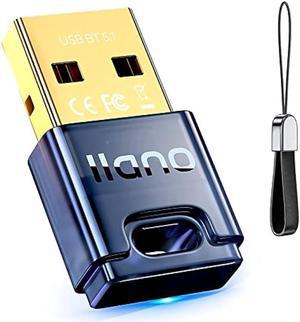 USB Bluetooth Adapter for PC, 5.1 Dongle Receiver [Windows 11/10/8.1 Driver-Free, Plug & Play] llano Bluetooth Adapter for Computer, Desktop, Laptop, Keyboard, Mouse, Speakers, Printer