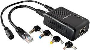 Amcrest Active PoE Splitter Adapter, IEEE 802.3af compliant, Up To 100 meters, 5V / 12V Output