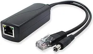 ANVISION Gigabit PoE Splitter, 48V to 12V 2A Ethernet Adapter, for Security Camera, AP, Voip and More, AV-PS12-G