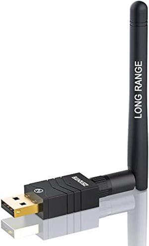 ZEXMTE Long Range USB Bluetooth Adapter for PC 5.1 USB Bluetooth Dongle with High Gain Antenna,Class 1 Wireless Bluetooth Receiver 328FT / 100M,Bluetooth Adapter for PC Windows 11/10/8/7