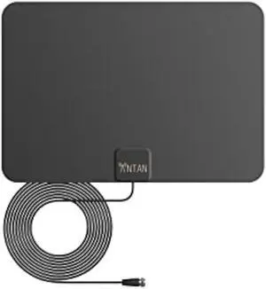 ANTAN Indoor Window HDTV Antenna 35 45 Miles Range Support 8K 4K 1080P UHF VHF view HDTV Channels with Longer 16.5ft Coaxial Cable