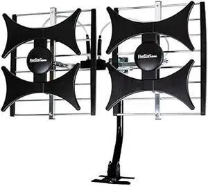 Five Star Multi-Directional 4V HDTV Amplified Antenna - up to 200 Mile Range, UHF/VHF, Indoor, Attic, Outdoor, 4K Ready 1080P FM w/ 40ft RG6 coaxial Cable, Mounting Pole