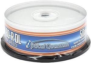 Optical Quantum 6X 50GB BD-R DL White Inkjet Printable Blu-ray Double Layer Recordable Media , 25-Disc Spindle