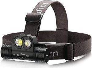 sofirn HS20 LED Headlamp Rechargeable, 2700 High Lumen Headlight, Super Bright Headlamp with Floodlight and Spotlight, USB C Charging Port for Hard Hat, Hiking, Camping, Emergency