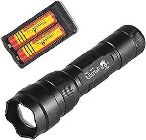 ULTRAFIRE Single Mode Mini Flashlight,1200 High Lumen Zoomable LED Tactical Flashlight with UFB18 and Charger for Outdoor Camping and Hiking Bright Small Handheld Flashlight 502z