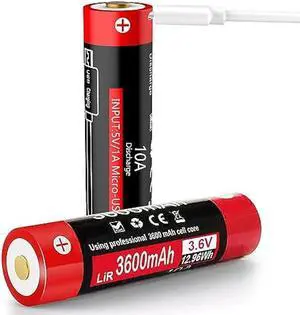 Rechargeable Battery 3.7V 3600mAh for Streamlight X Series Flashlights 2-Pack