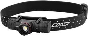 Coast XPH30R 1000 Lumen USB-C Rechargeable Dual Power Headlamp with Twist Focus Beam and Magnetic Base